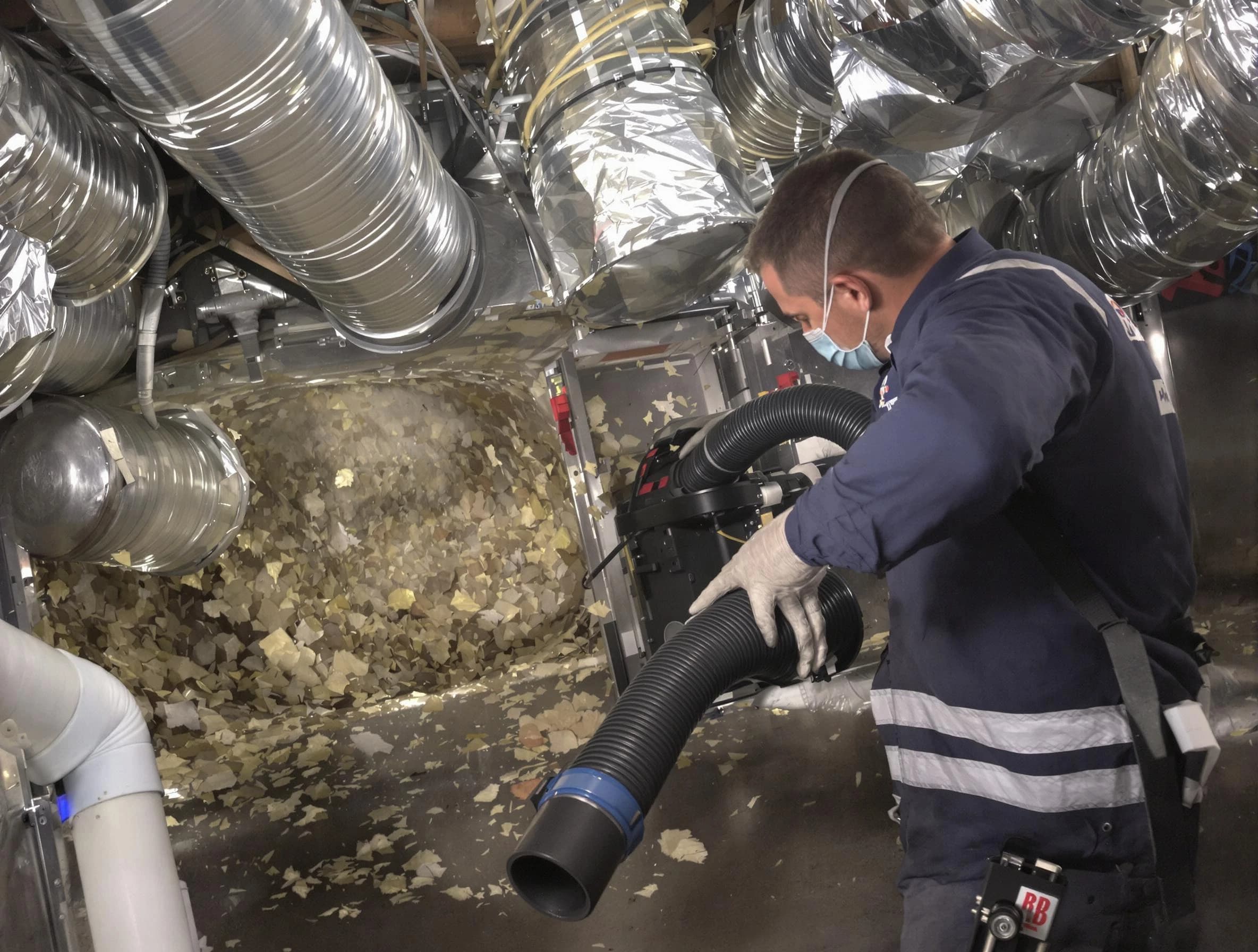 Gresham Park Air Duct Cleaning specialist operating negative pressure cleaning equipment for thorough duct maintenance in Gresham Park