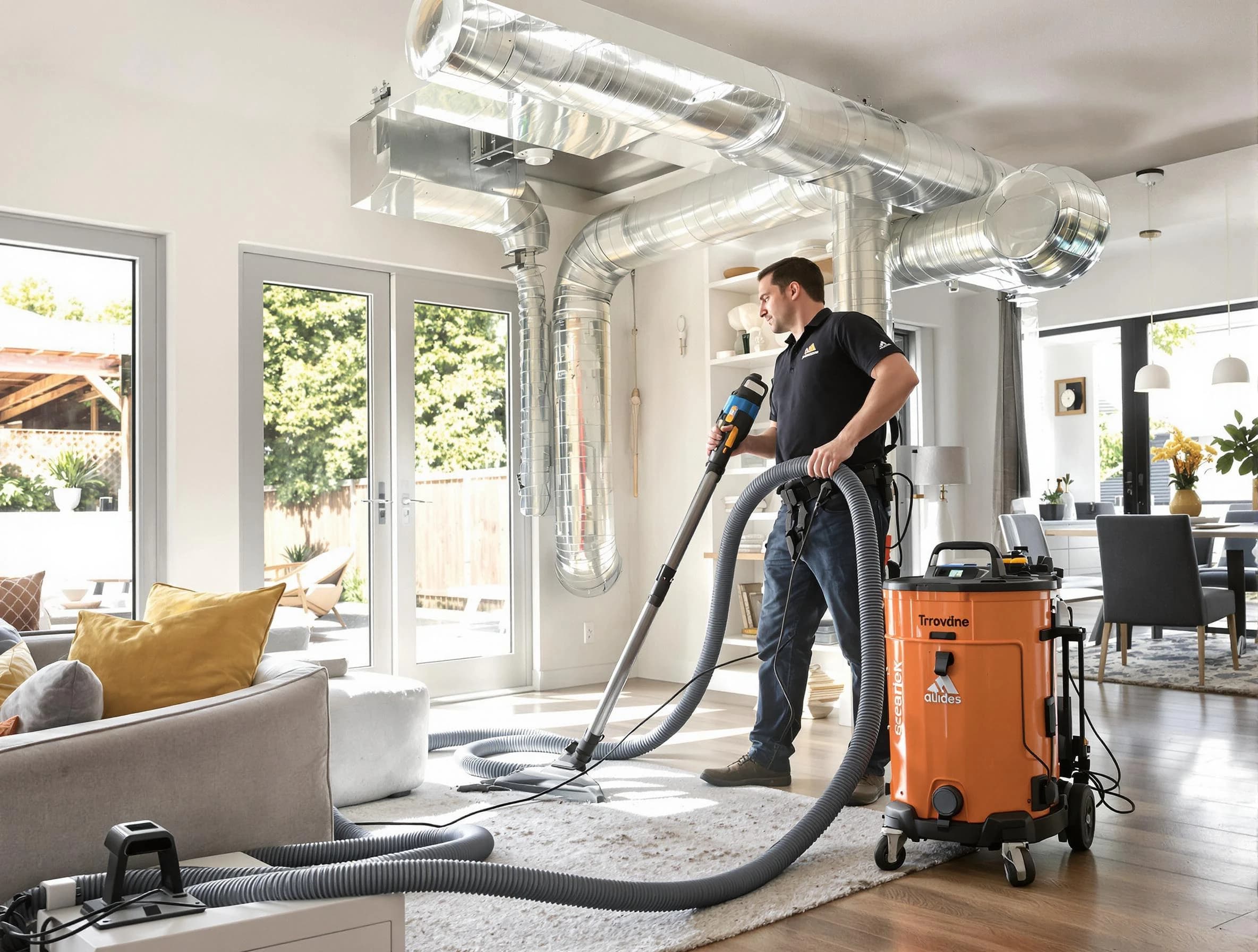 Gresham Park Air Duct Cleaning specialist performing thorough residential duct cleaning using advanced equipment in Gresham Park