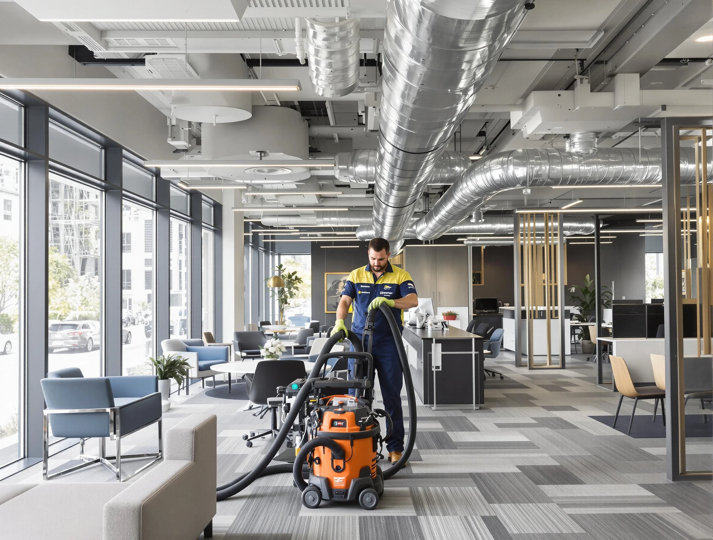 Gresham Park Air Duct Cleaning team performing thorough commercial duct cleaning at a Gresham Park business center